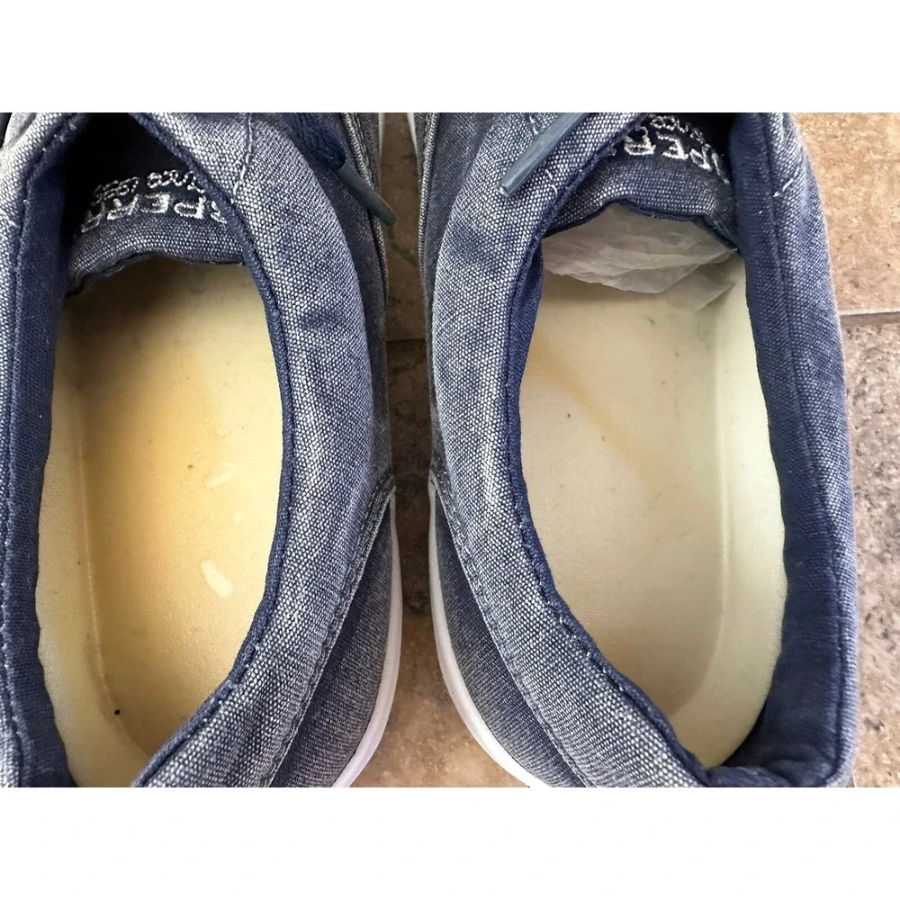 sperry shoes men size 8.5 navy blue WAHOO CVO NAVY Insole Cloth is missing